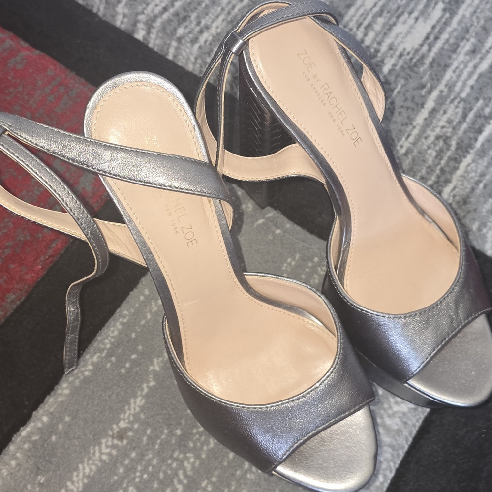Rachel Zoe Silver Elegant Heels